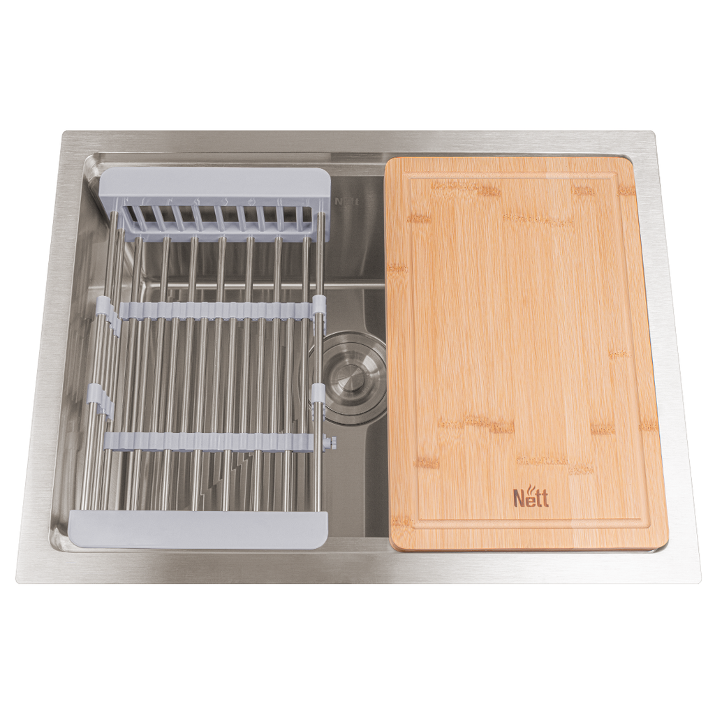 Zlewozmywak podblatowy NETT NS-5742 ze stali nierdzewnej 1,5 mm, 57×42 cm