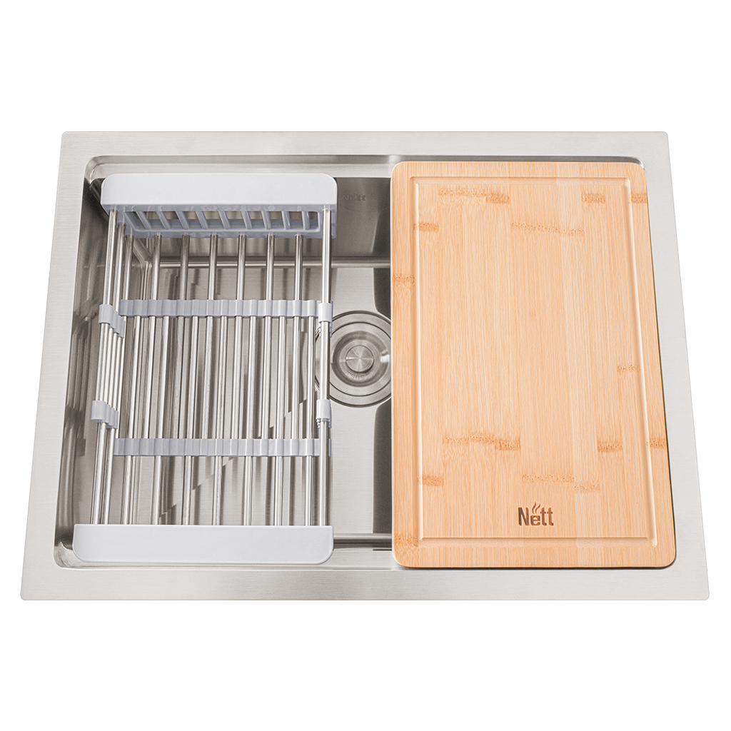 Zlewozmywak podblatowy NETT NS-5742 ze stali nierdzewnej 1,5 mm, 57×42 cm