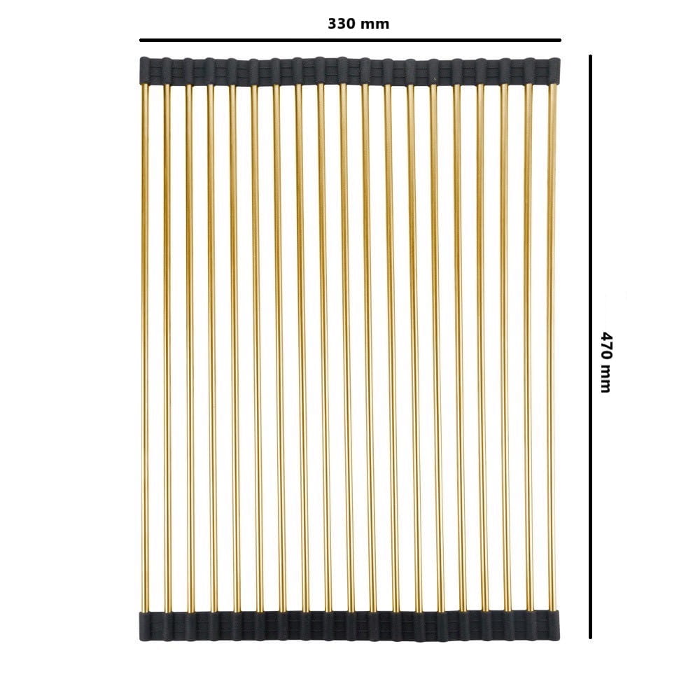 Ociekacz/suszarka mata do zlewu złota ze stali 43x33 cm NETT KG-19(43)