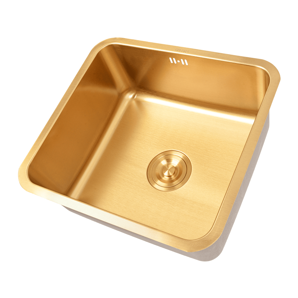 Złoty zlewozmywak podblatowy NETT NG-4643 ze stali nierdzewnej 1,5 mm, 46×43 cm