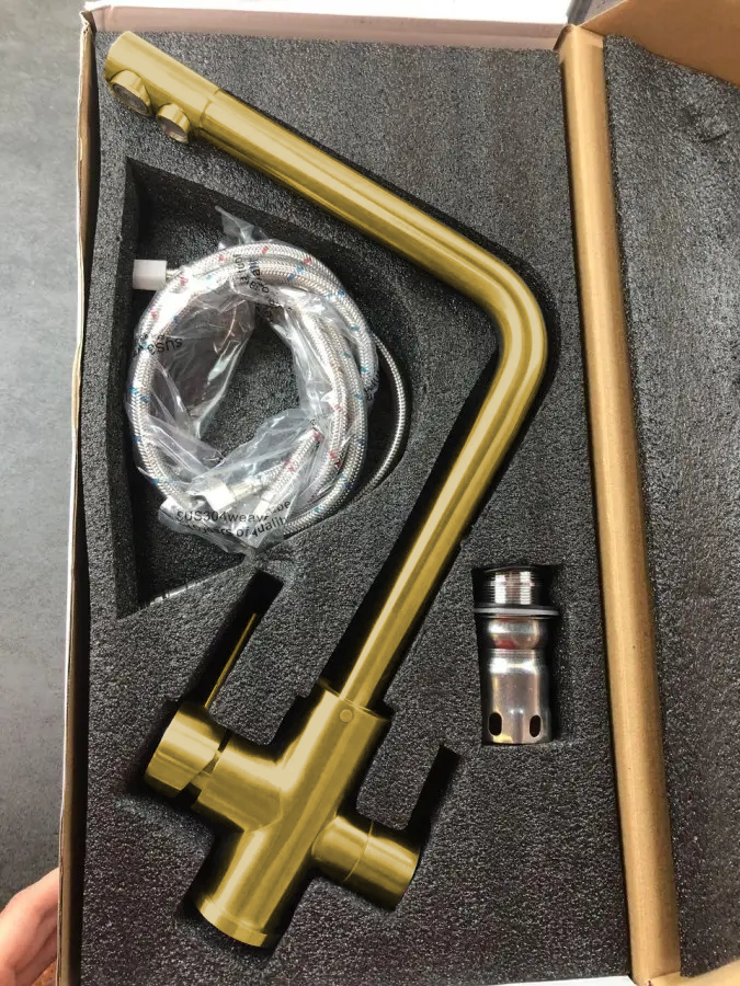 Bateria kuchenna z podłączeniem filtra NETT Frosh FG-33, złota